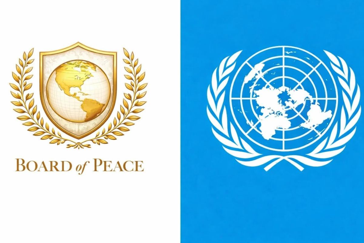 Trump apresenta logo do Conselho de Paz que remete à ONU, mas coloca os EUA no centro
