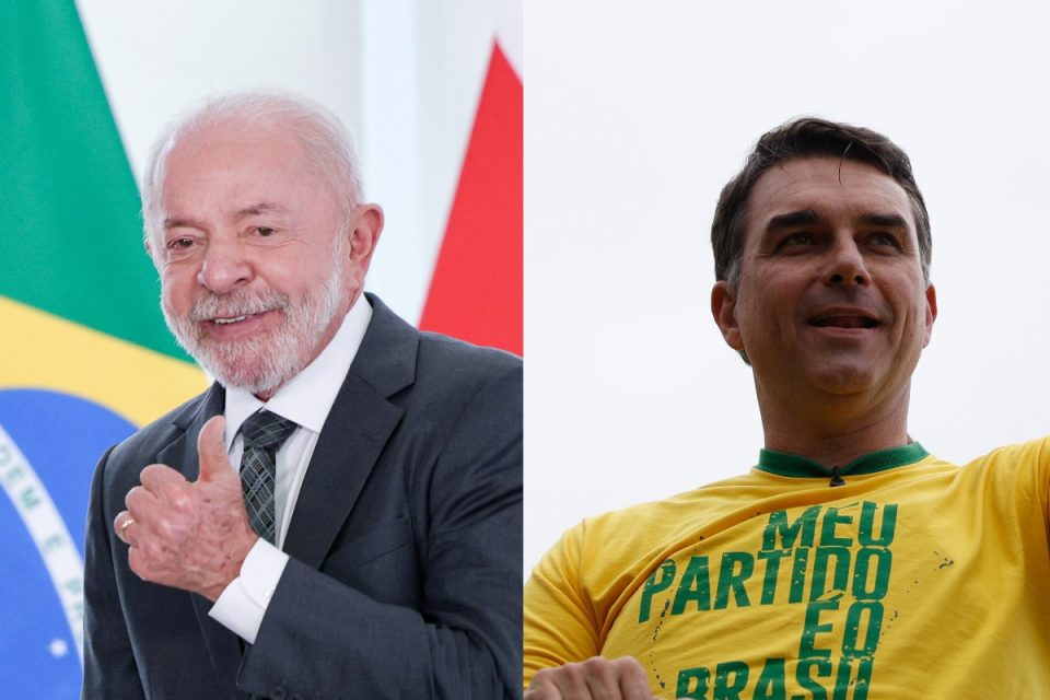 Lula e Flávio Bolsonaro