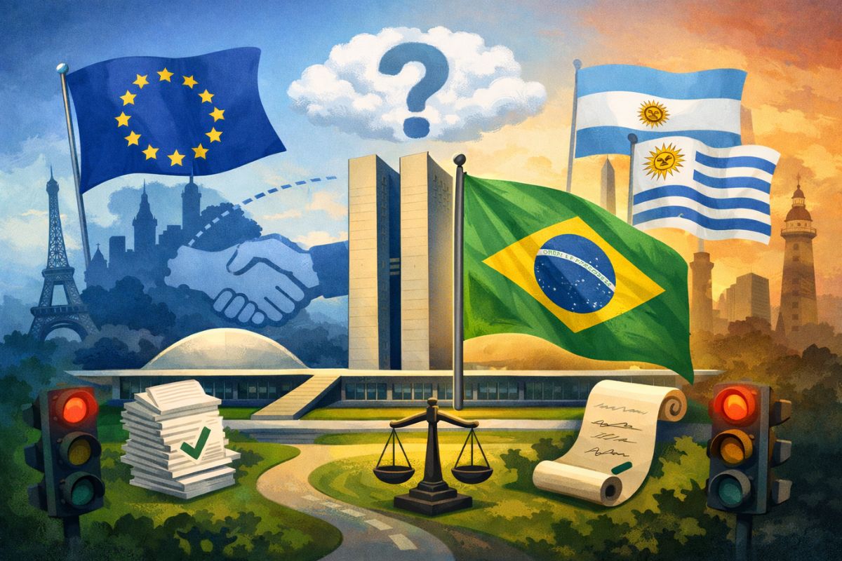 Qual status do acordo UE-Mercosul no Congresso nacional após aprovação na Argentina e Uruguai?