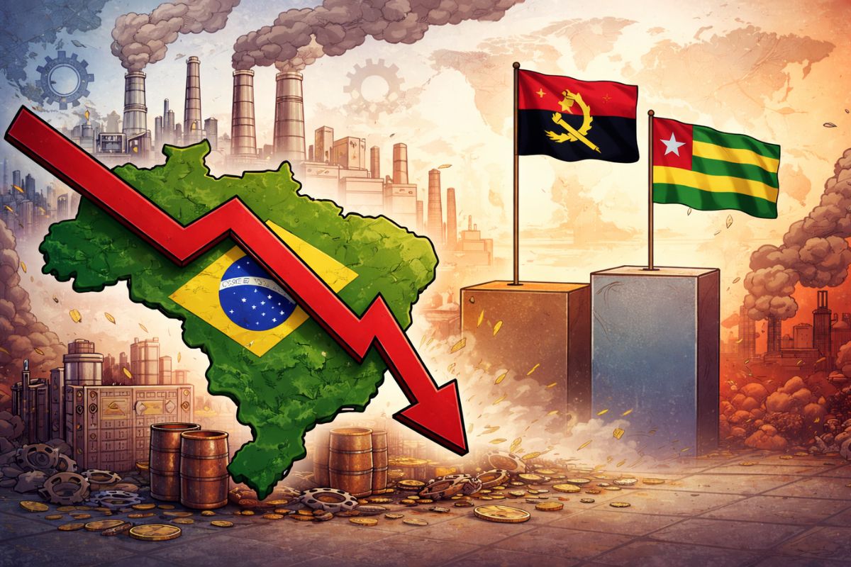Brasil cai 40 posições no ranking global de atividade industrial e é ultrapassado por Angola e Togo