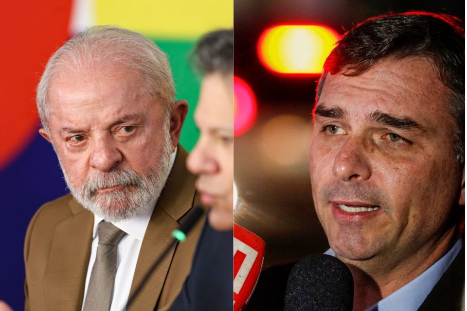 Lula e Flávio Bolsonaro