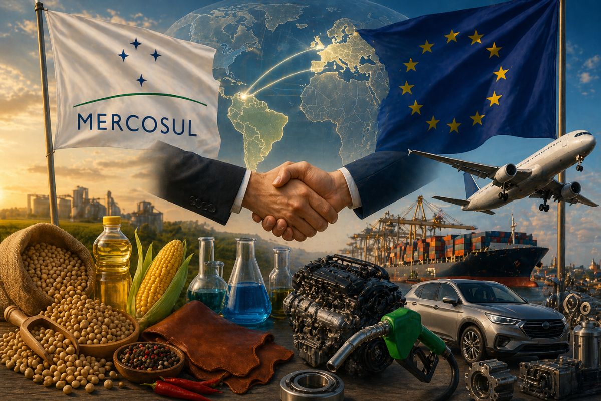 Acordo entre União Europeia e Mercosul deve aumentar exportações do Brasil para Europa em US$ 1 bilhão; entenda