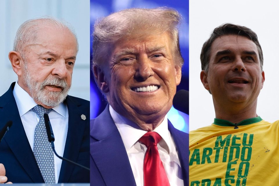 Lula, Trump e Flávio Bolsonaro