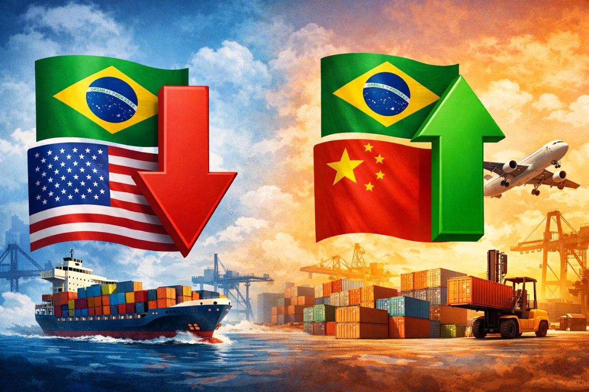 Tarifaço dos EUA derruba exportações brasileiras enquanto mercado asiático puxa resultado externo