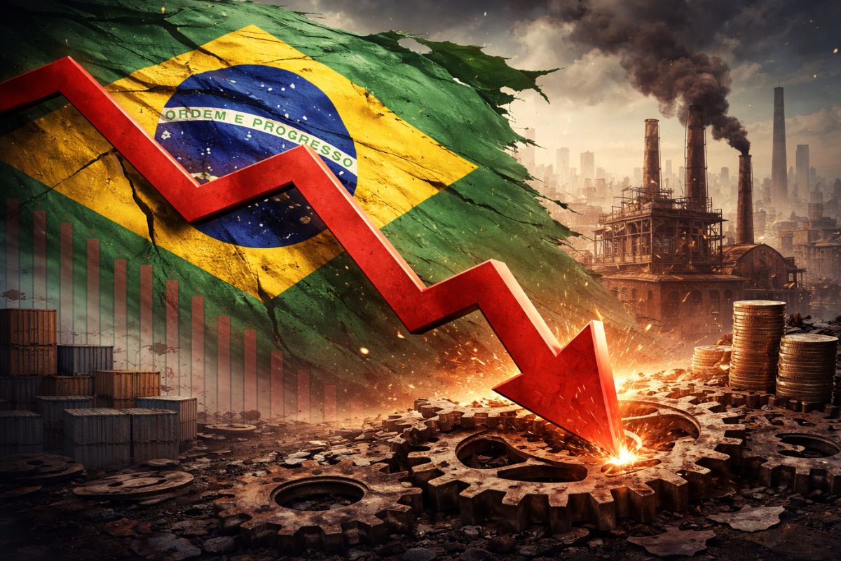 Brasil despenca em ranking global e registra pior ritmo da indústria desde 2022