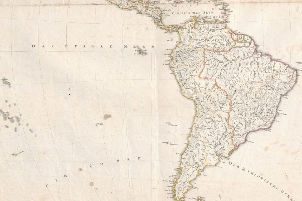América do sul mapa