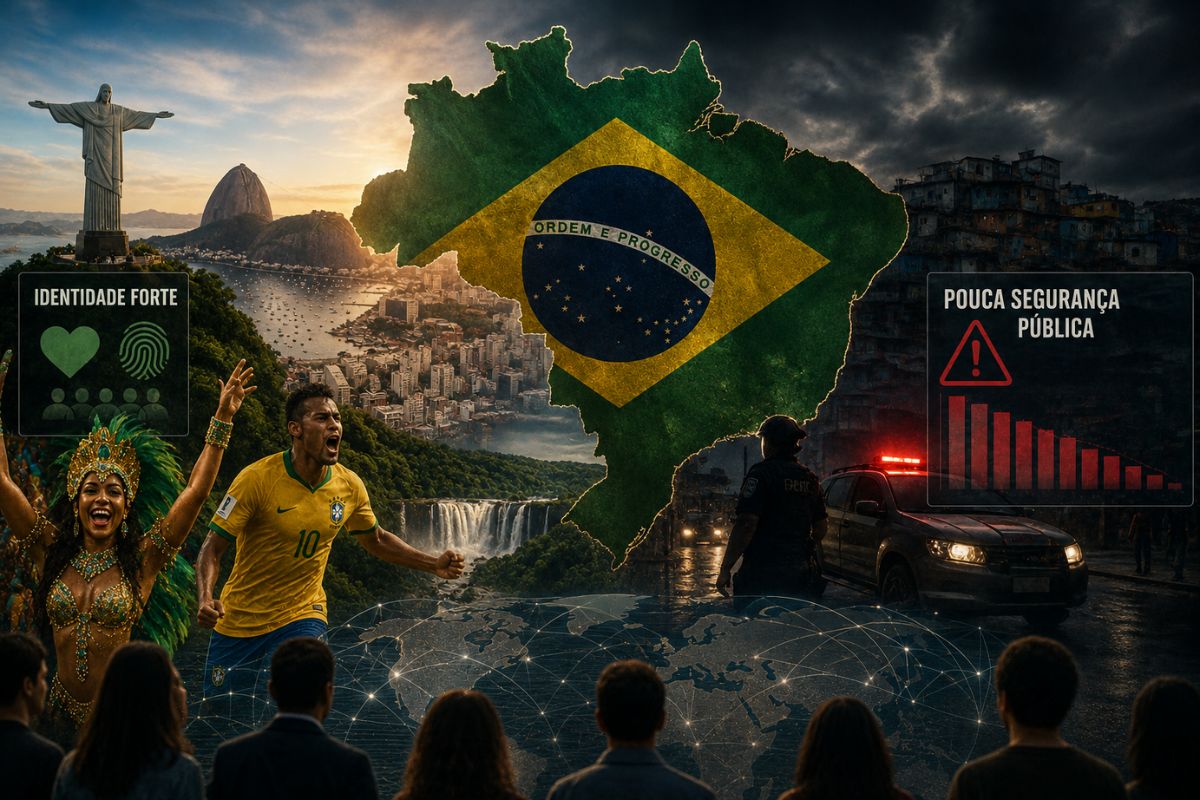 Pesquisa aponta que Brasil é avaliado como um país com identidade forte, mas pouca segurança pública