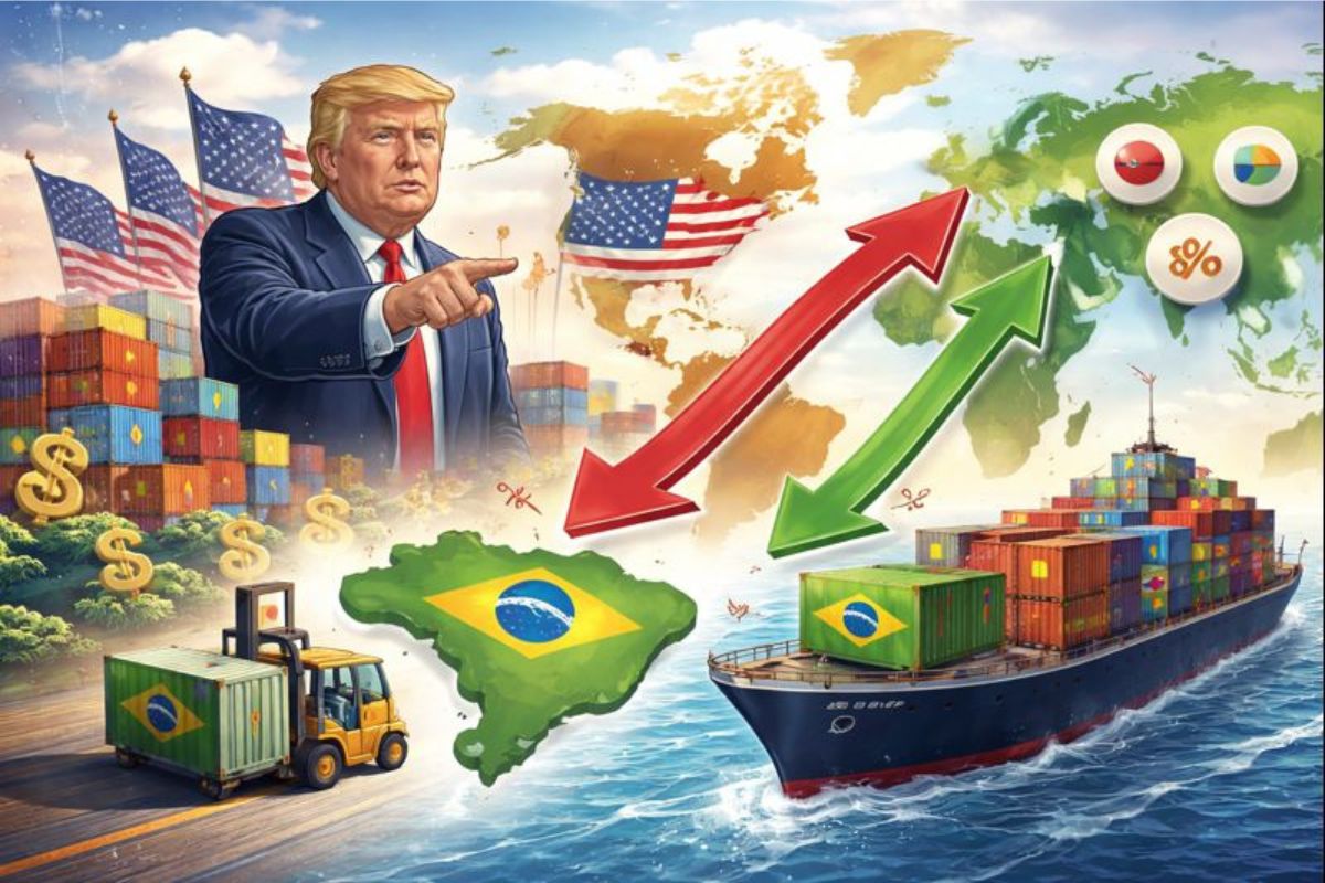 Tarifas de Trump reduziram vendas do Brasil aos EUA, mas ampliaram exportações para outros mercados em 2025